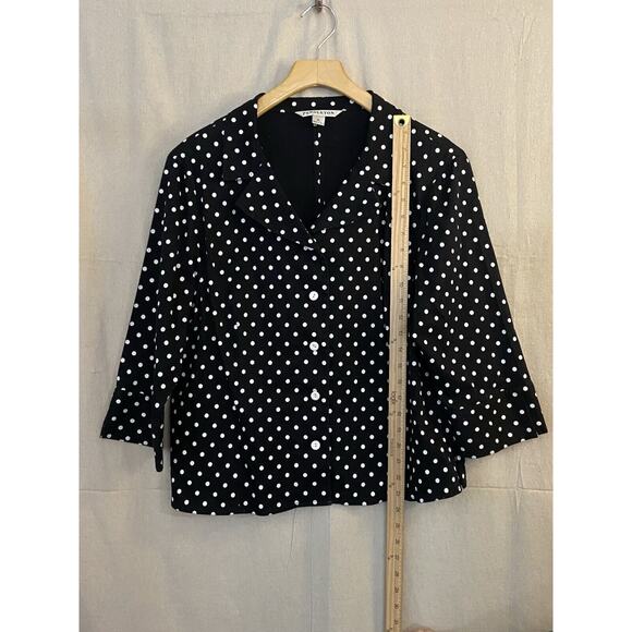 Pendleton Womens Whimsical Polka Dot Button Up Shirt Size XL Classic Retro Vibes - Picture 4 of 7